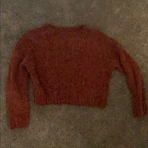 Cropped knit sweater